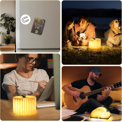 Lámpara recargable, giratoria y plegable